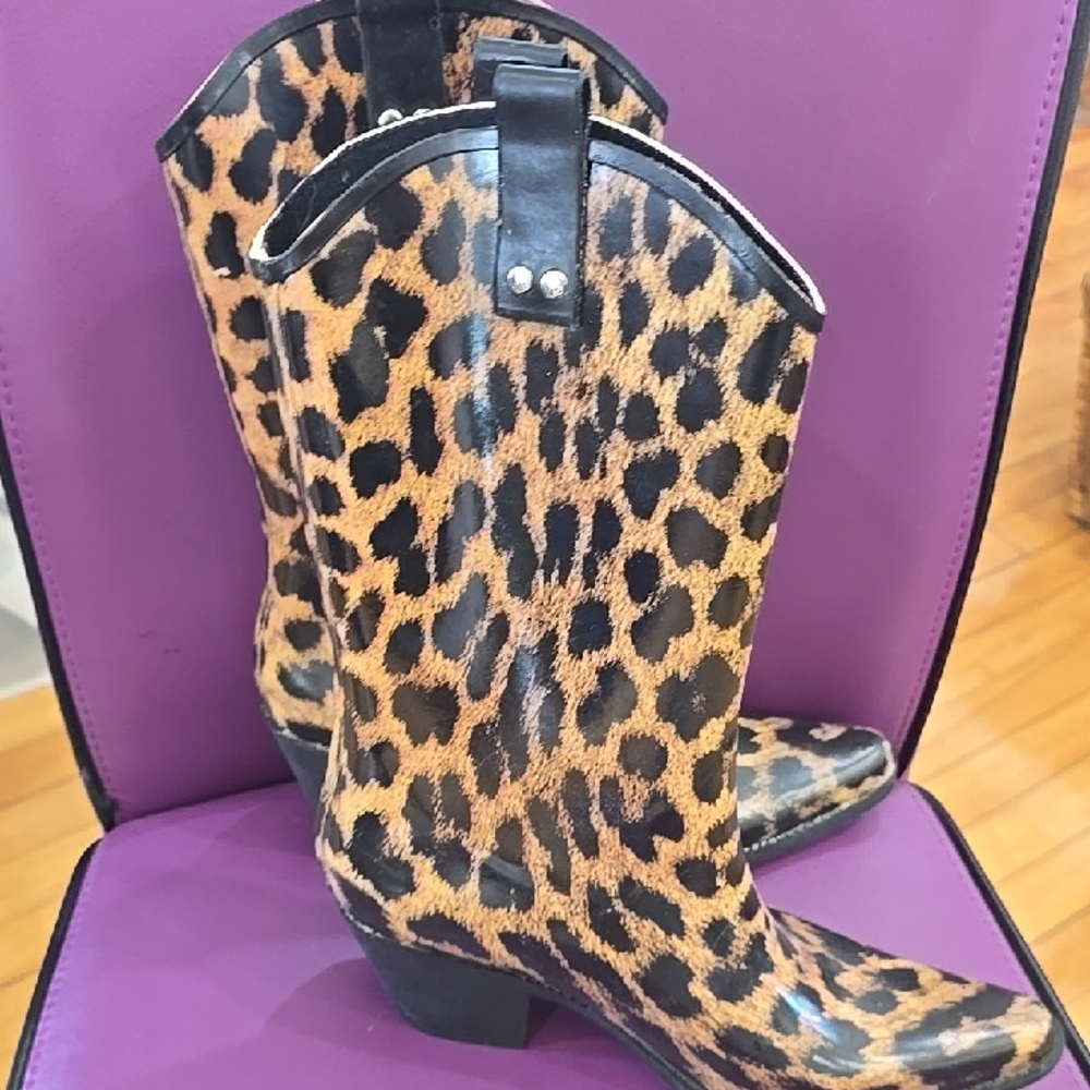 Leopard Print Ankle Boots